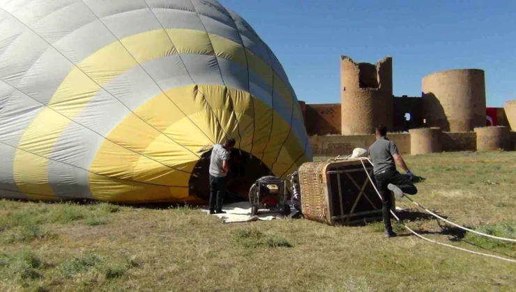 Ani Ören Yeri’nde Sıcak Hava Balon Denemesi Yapıldı